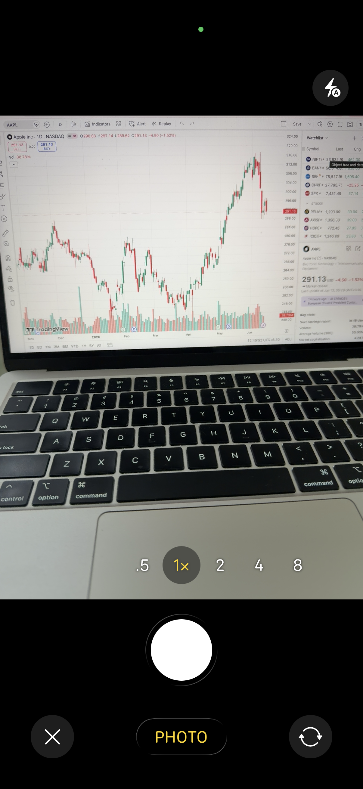 TradeGPT app demo, looping silent video