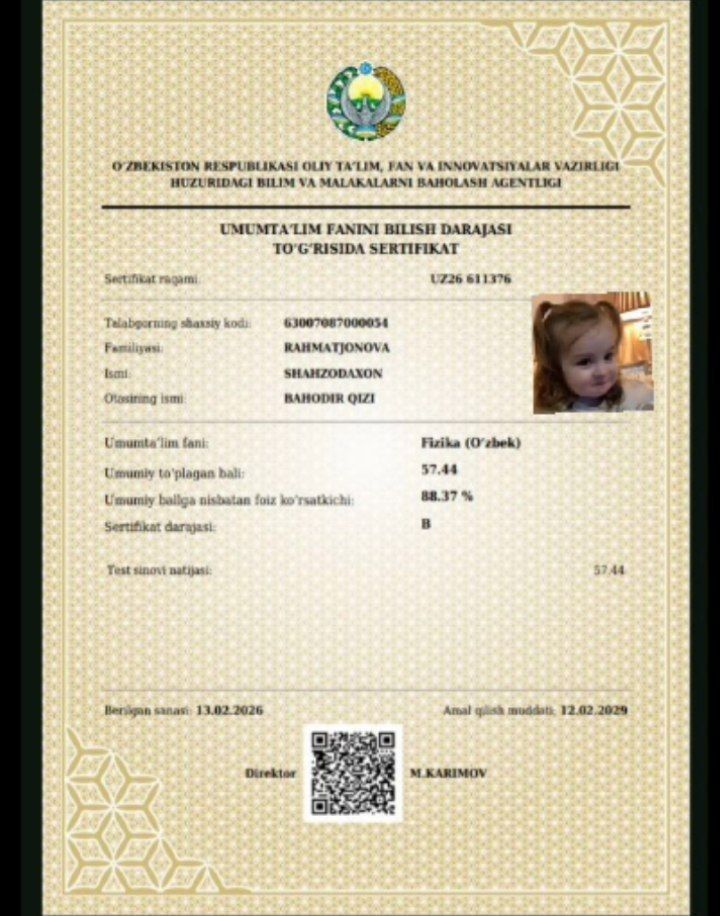 Rahmatjonova Shahzodaxon