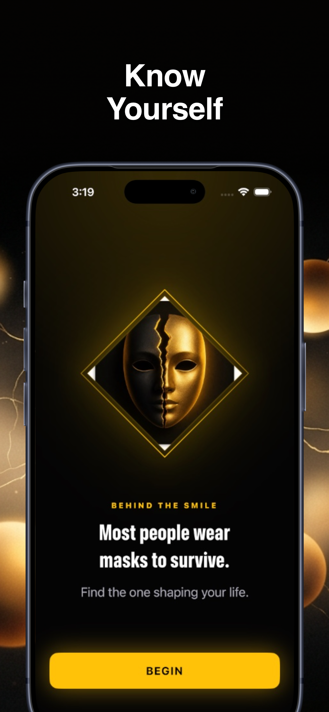 UNMASKD welcome screen